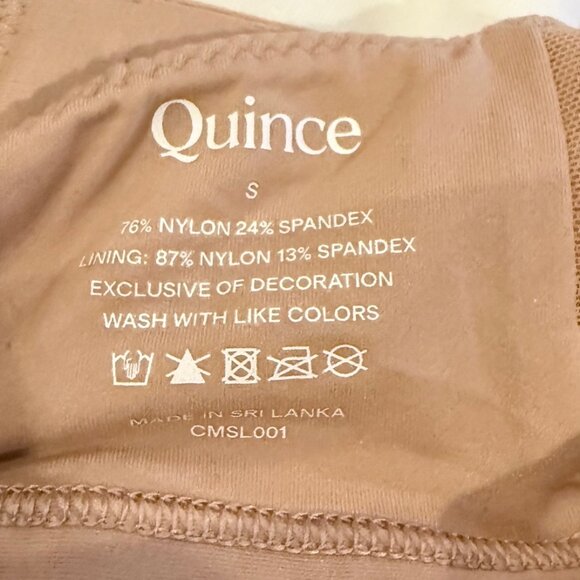 NWT Quince Second Skin Crossover Bralette (2-pack) in Sand Size Small - Picture 6 of 7